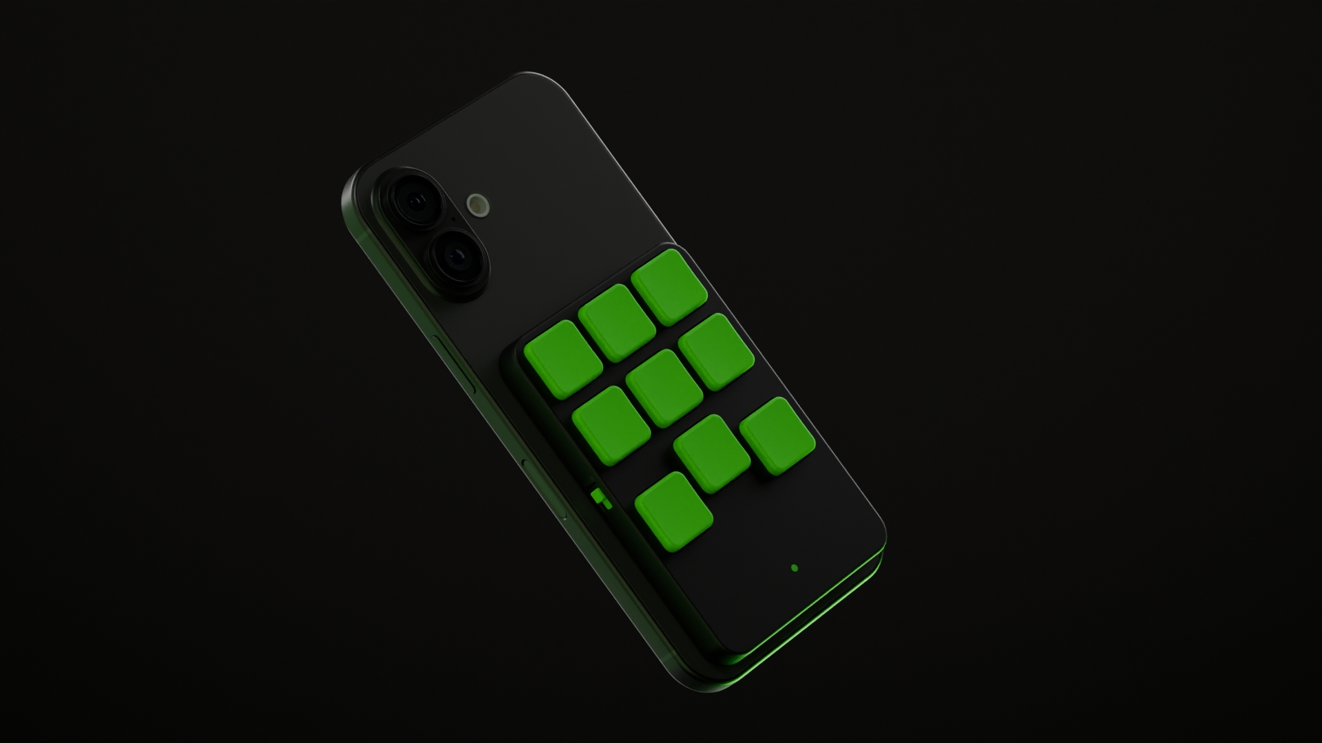 Braille Board device showing the compact design with 9 tactile buttons for Braille input and navigation